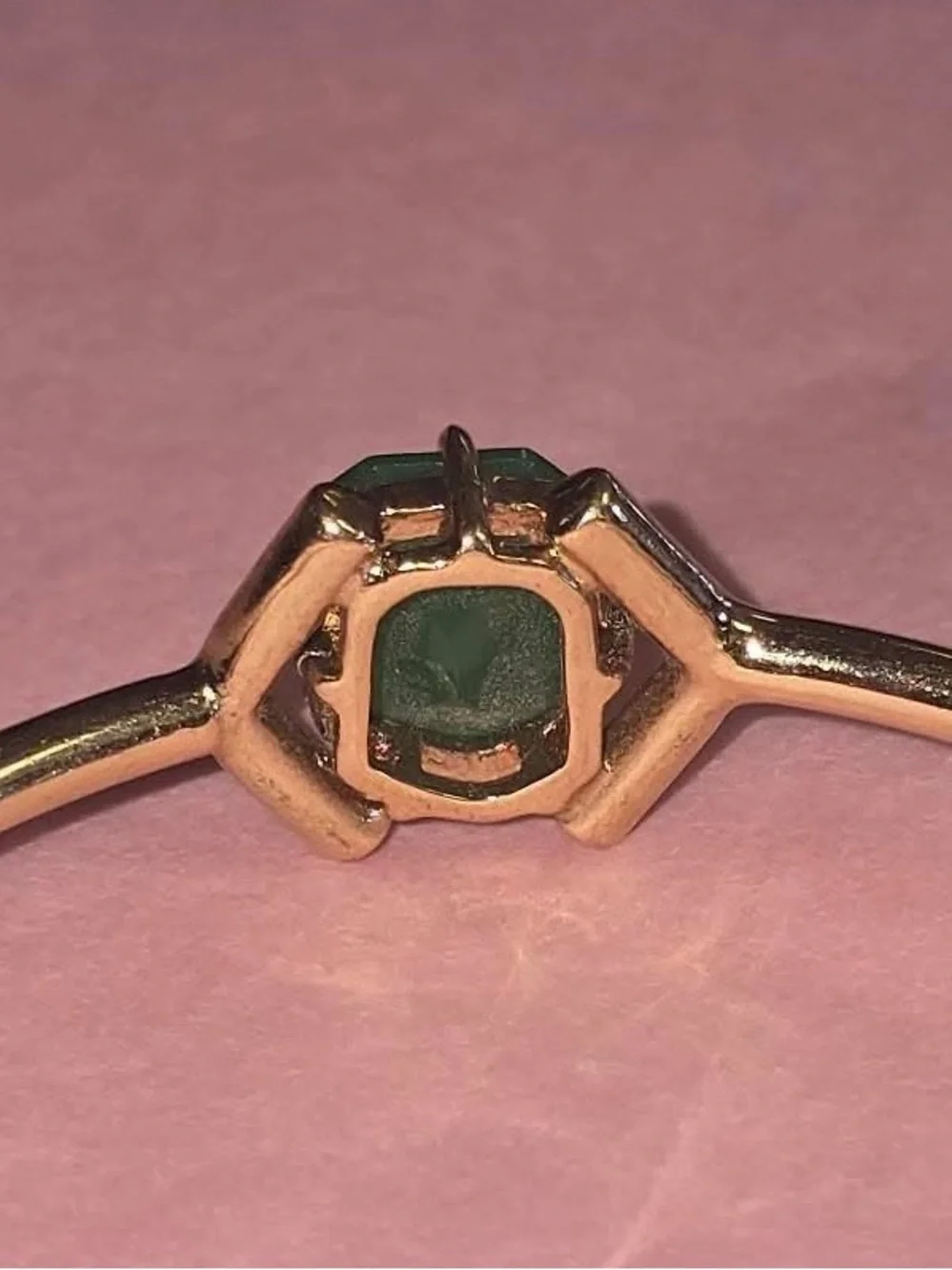 Gold Kate Spade bracelet with green gem stone - Picture 4 of 5